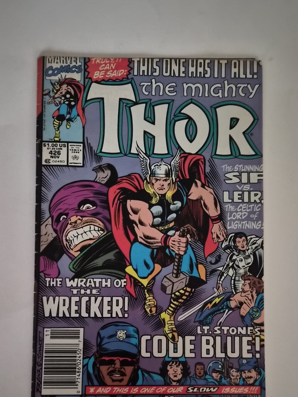 Marvel The Mighty Thor Comic Book - Purple & Teal Cover